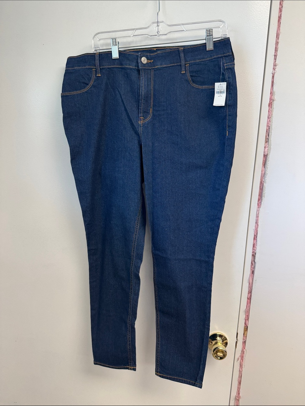 Old Navy Women's Dark Stretch Denim Jeans 14P Super Skinny Ankle Hi-rise NWT